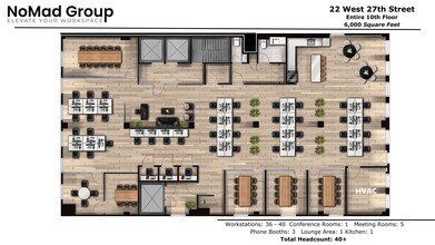 22 W 27th St, New York, NY for rent Floor Plan- Image 1 of 24