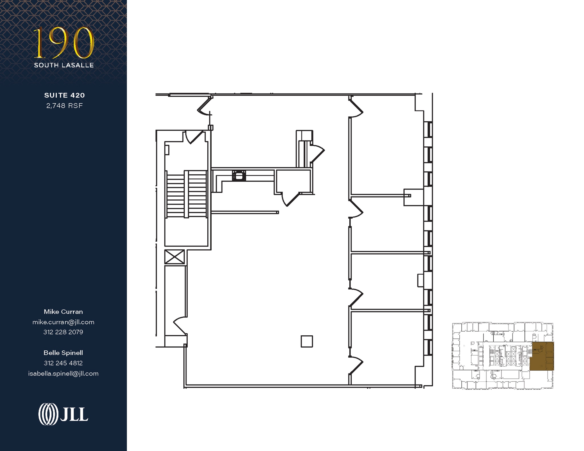 190 S La Salle St, Chicago, IL to rent Floor Plan- Image 1 of 5