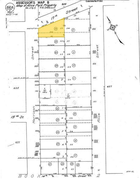 285-287 17th St, Oakland, CA for rent - Plat Map - Image 2 of 6