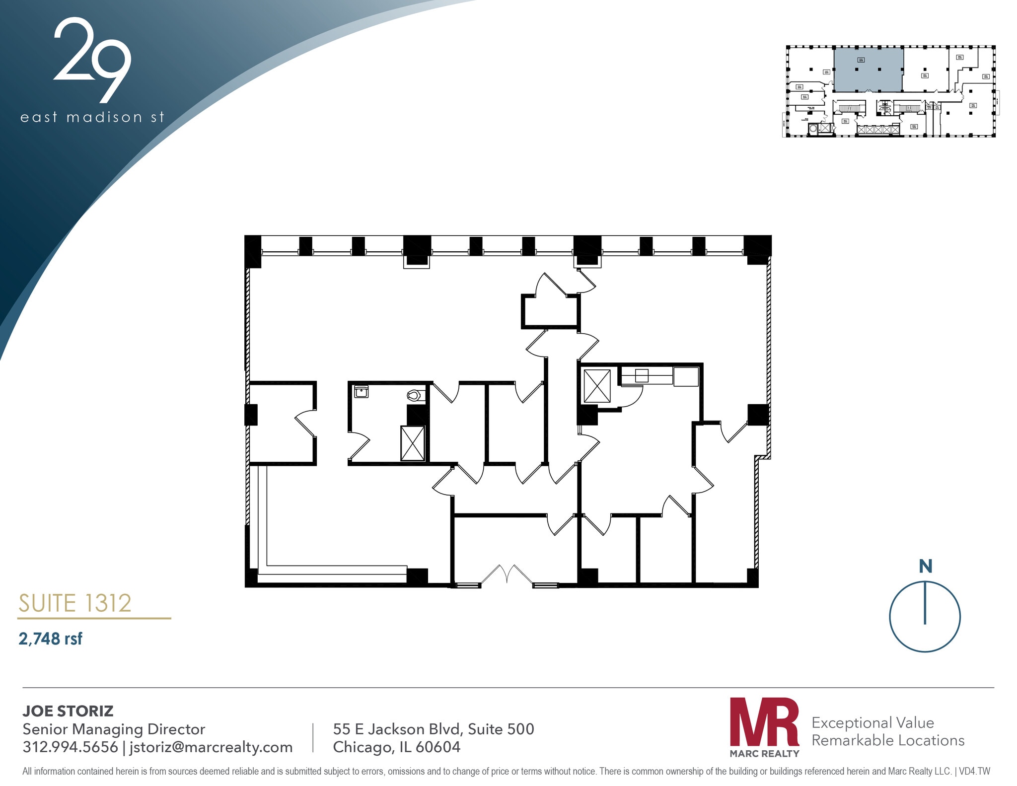 29 E Madison St, Chicago, IL to rent Floor Plan- Image 1 of 4
