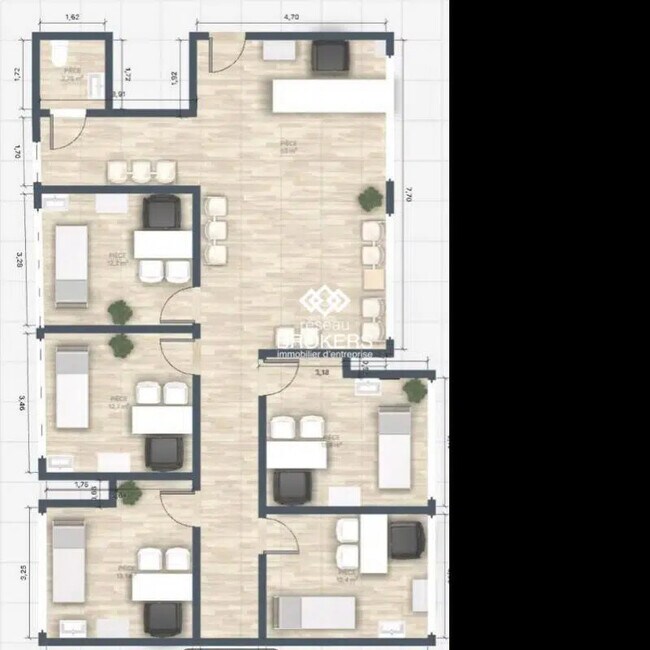 Location Bureaux 18 m²