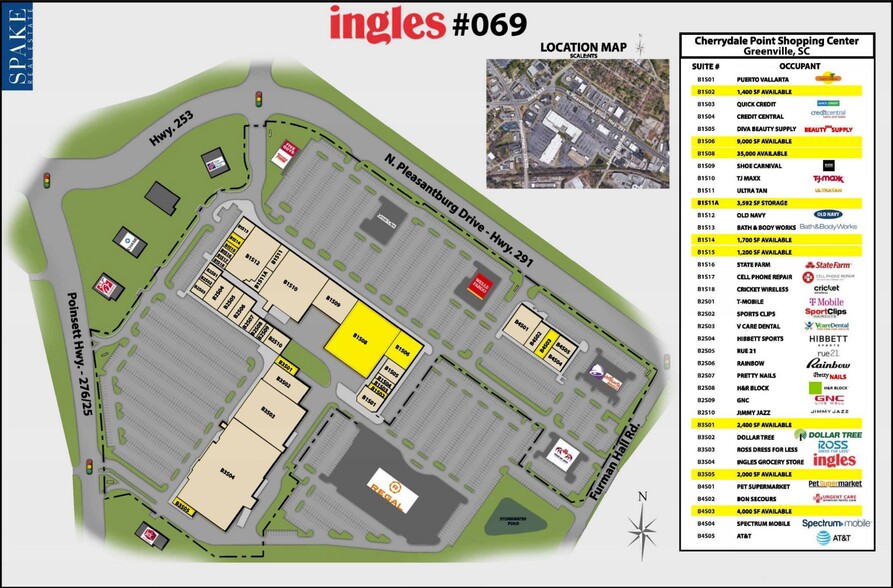 1494-1530 Poinsett Hwy, Greenville, SC for rent - Site Plan - Image 2 of 2