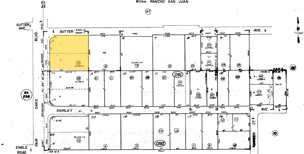 7246-7250 Fair Oaks Blvd, Carmichael, CA for rent - Plat Map - Image 3 of 3