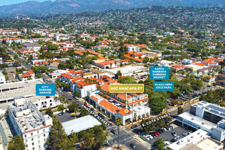 602 Anacapa St, Santa Barbara, CA - AERIAL  map view