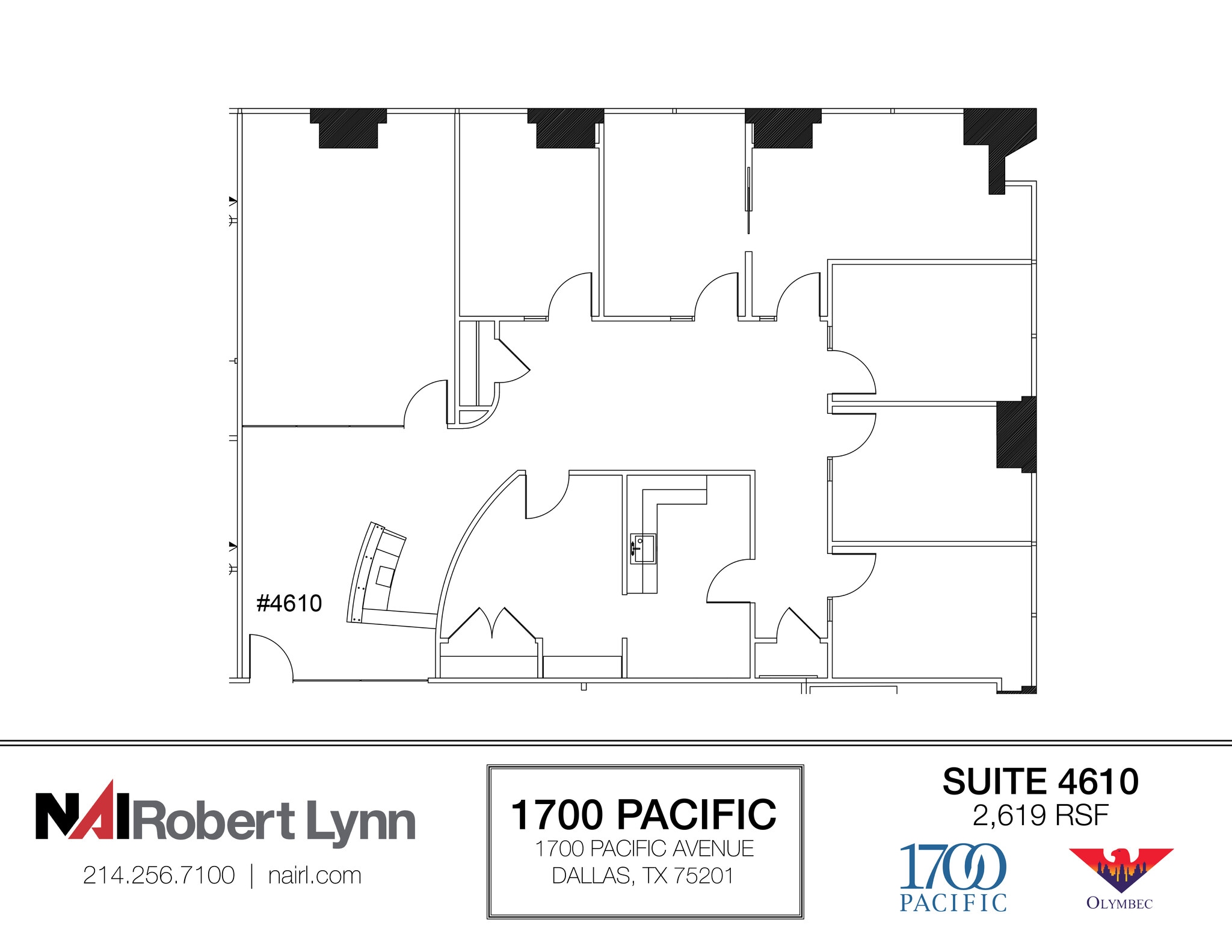 1700 Pacific Ave, Dallas, TX to rent Floor Plan- Image 1 of 1