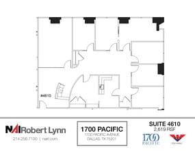 1700 Pacific Ave, Dallas, TX to rent Floor Plan- Image 1 of 1