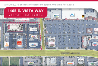 1465 E Vista Way, Vista, CA - aerial  map view