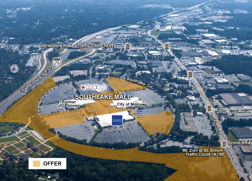 1000 Southlake Mall, Morrow, GA for rent - Aerial - Image 3 of 9