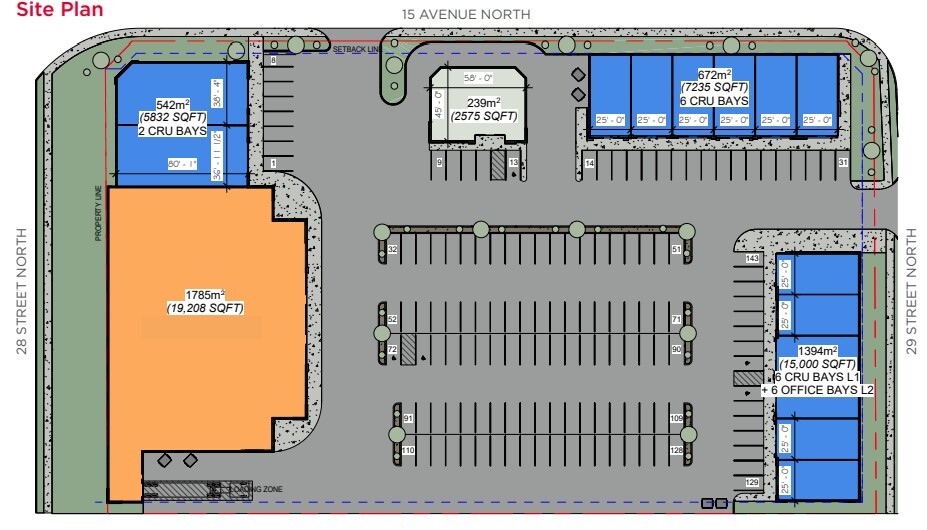 1501 29 St N, Lethbridge, AB for rent - Site Plan - Image 2 of 3