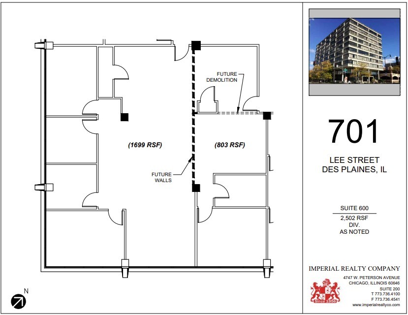 701 Lee St, Des Plaines, IL for rent Floor Plan- Image 1 of 6