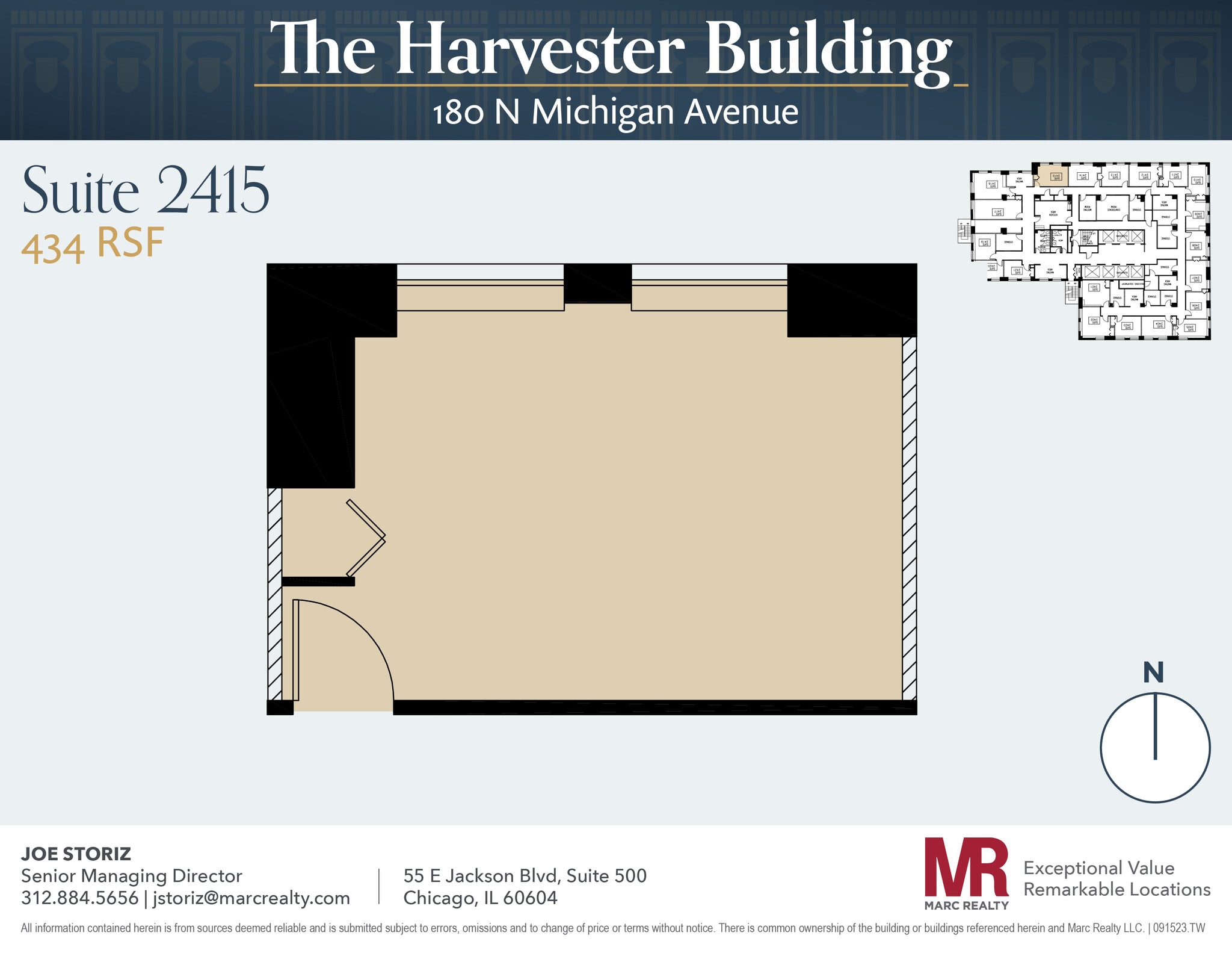 180 N Michigan Ave, Chicago, IL to rent Floor Plan- Image 1 of 3
