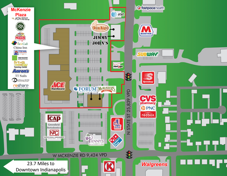 1222-1346 N State St, Greenfield, IN for sale - Site Plan - Image 3 of 3