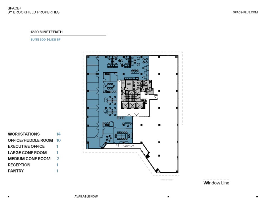 1220 19th St NW, Washington, DC for rent Floor Plan- Image 1 of 1