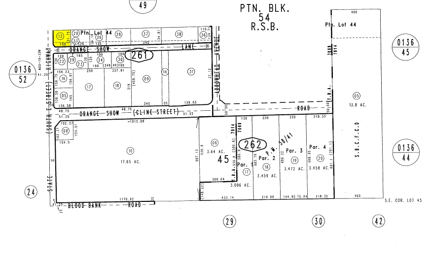 1101 S E St, San Bernardino, CA for sale - Plat Map - Image 1 of 1