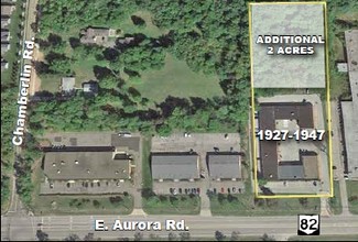 1927-1947 E Aurora Rd, Twinsburg, OH - aerial  map view