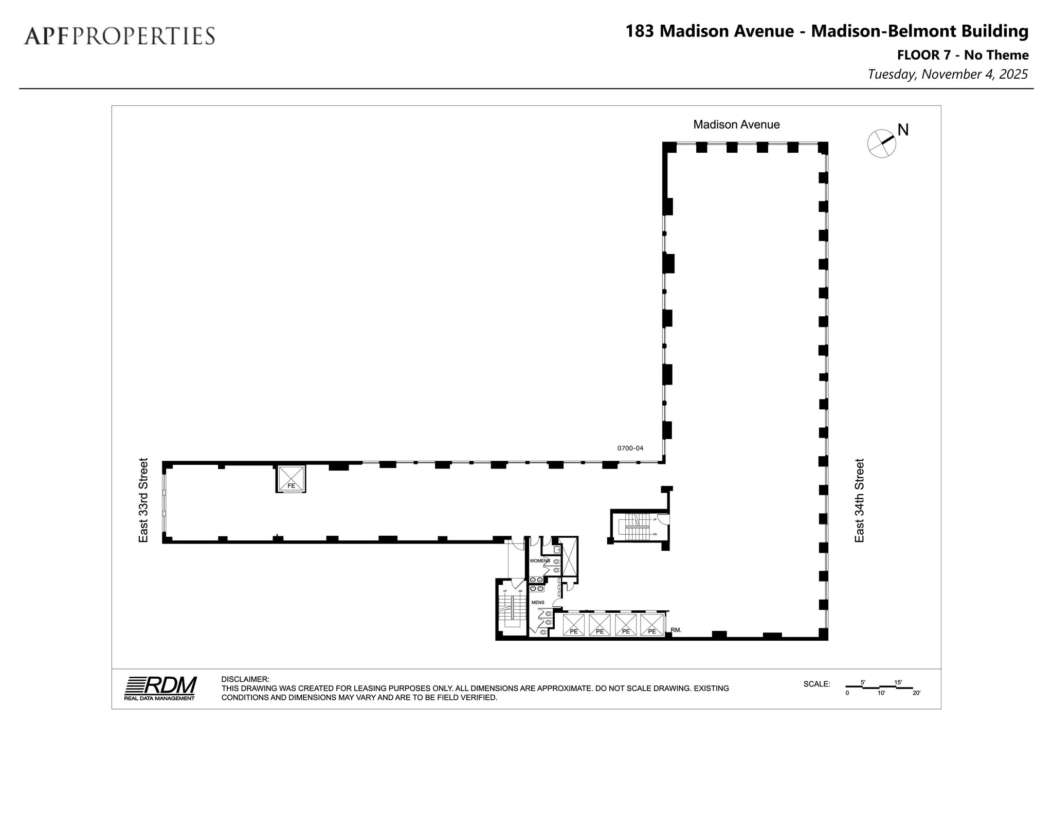 183 Madison Ave, New York, NY to rent Site Plan- Image 1 of 7