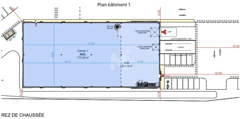 Light Industrial in Wissous to rent Floor Plan- Image 1 of 3