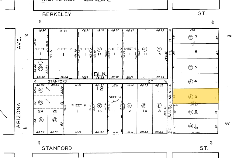 3011 Santa Monica Blvd, Santa Monica, CA for sale - Plat Map - Image 3 of 3