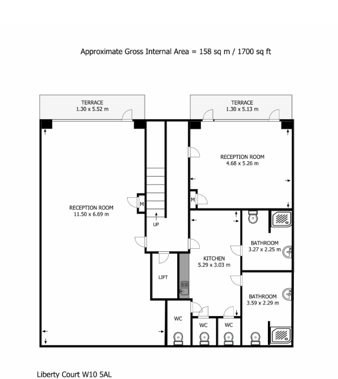 Southern Row, London to rent Floor Plan- Image 1 of 8