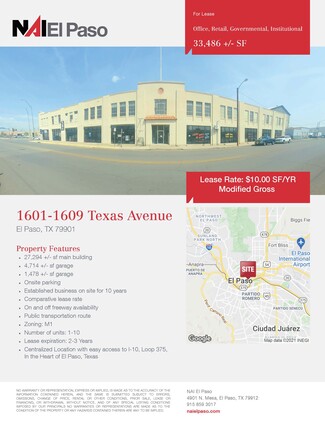 More details for 1601 Texas Ave, El Paso, TX - Light Industrial for Sale