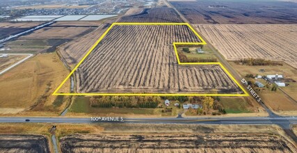 100th Avenue S, Horace, ND - aerial  map view