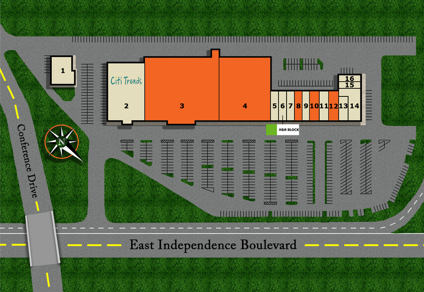 5622-5708 E Independence Blvd, Charlotte, NC for rent - Site Plan - Image 2 of 2