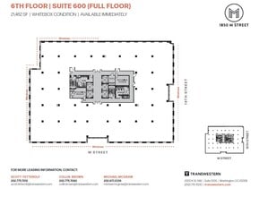 1850 M St NW, Washington, DC to rent Typical Floor Plan- Image 2 of 2