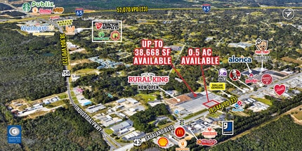 949-951 Saraland Blvd S, Saraland, AL - AERIAL  map view - Image1