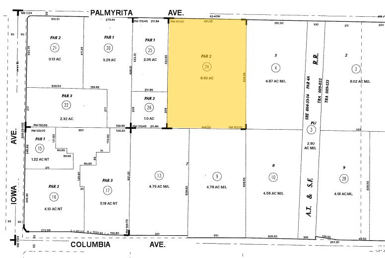 1130 Palmyrita Ave, Riverside, CA for rent - Plat Map - Image 2 of 5