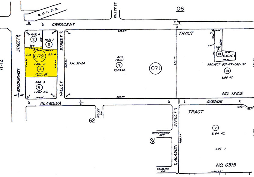 520 N Brookhurst St, Anaheim, CA for rent - Plat Map - Image 3 of 3