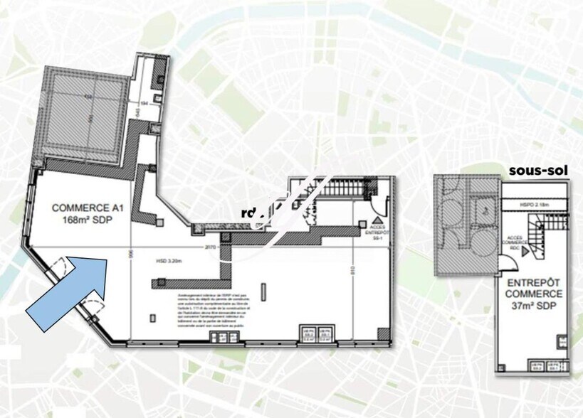 Retail in Levallois-Perret to rent - Site Plan - Image 2 of 2