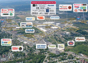 1370 Military Rd, Niagara Falls, NY - aerial  map view