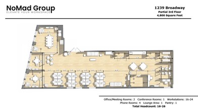 1237-1239 Broadway, New York, NY for rent Floor Plan- Image 1 of 7