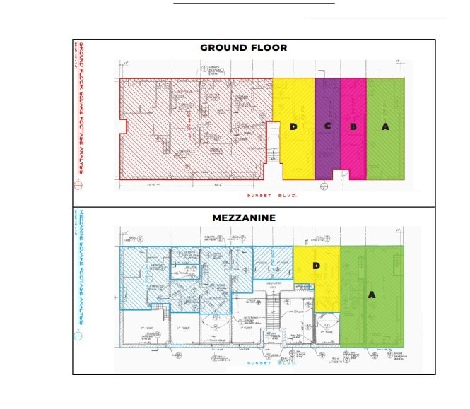 6601-6613 W Sunset Blvd, Los Angeles, CA to rent Site Plan- Image 1 of 2