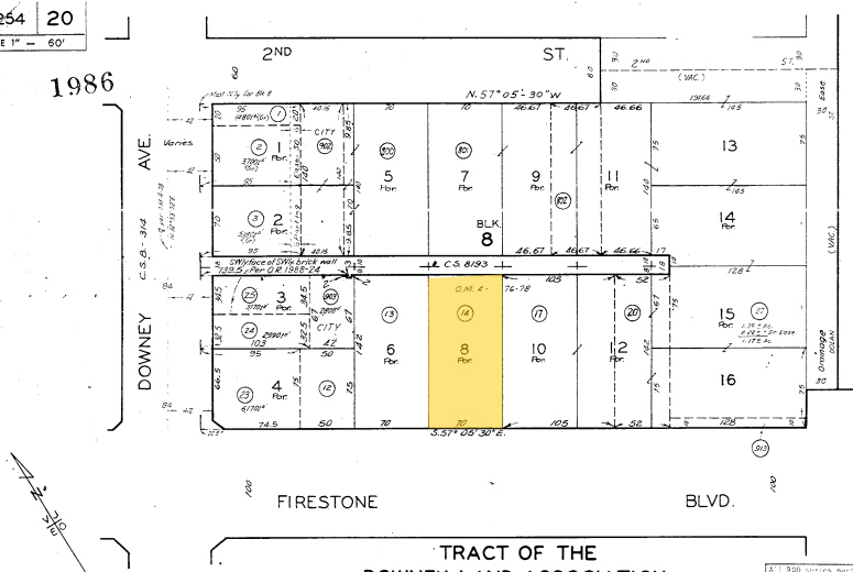 8321-8327 Firestone Blvd, Downey, CA for rent - Plat Map - Image 2 of 2