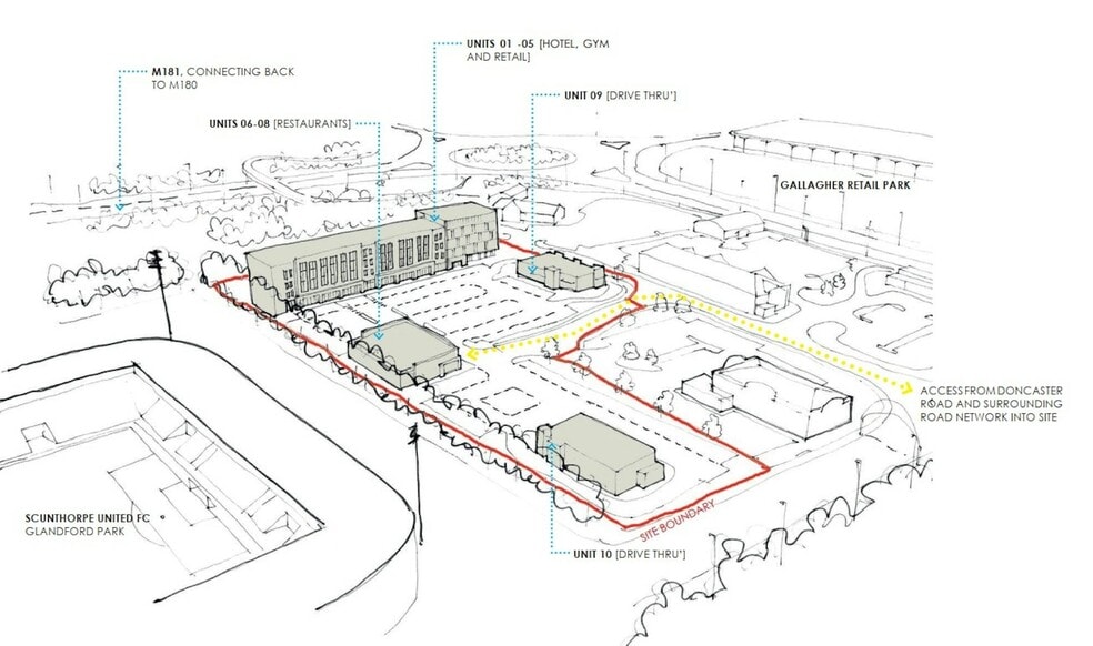 Doncaster Rd, Scunthorpe to rent - Site Plan - Image 2 of 2