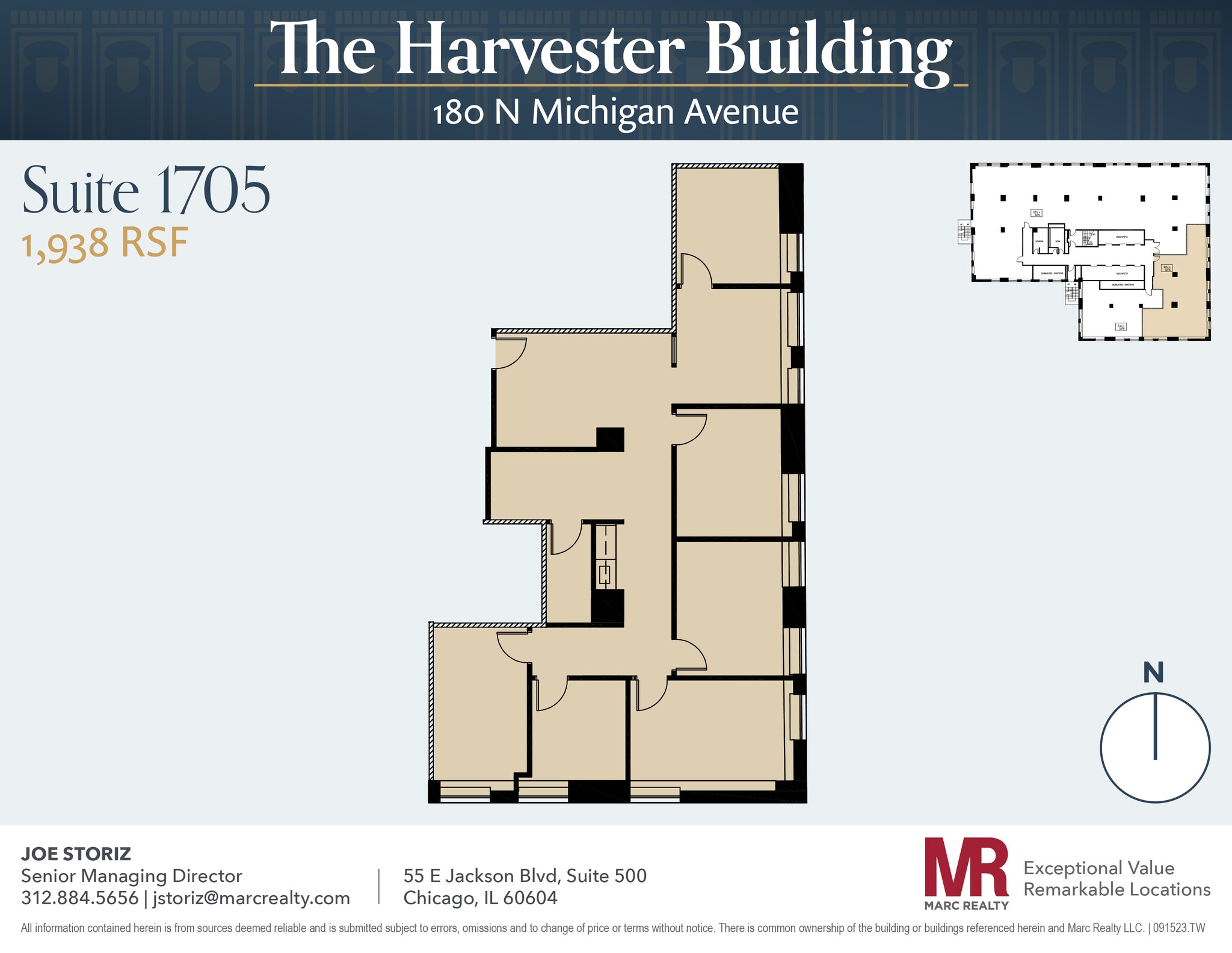 180 N Michigan Ave, Chicago, IL to rent Floor Plan- Image 1 of 8