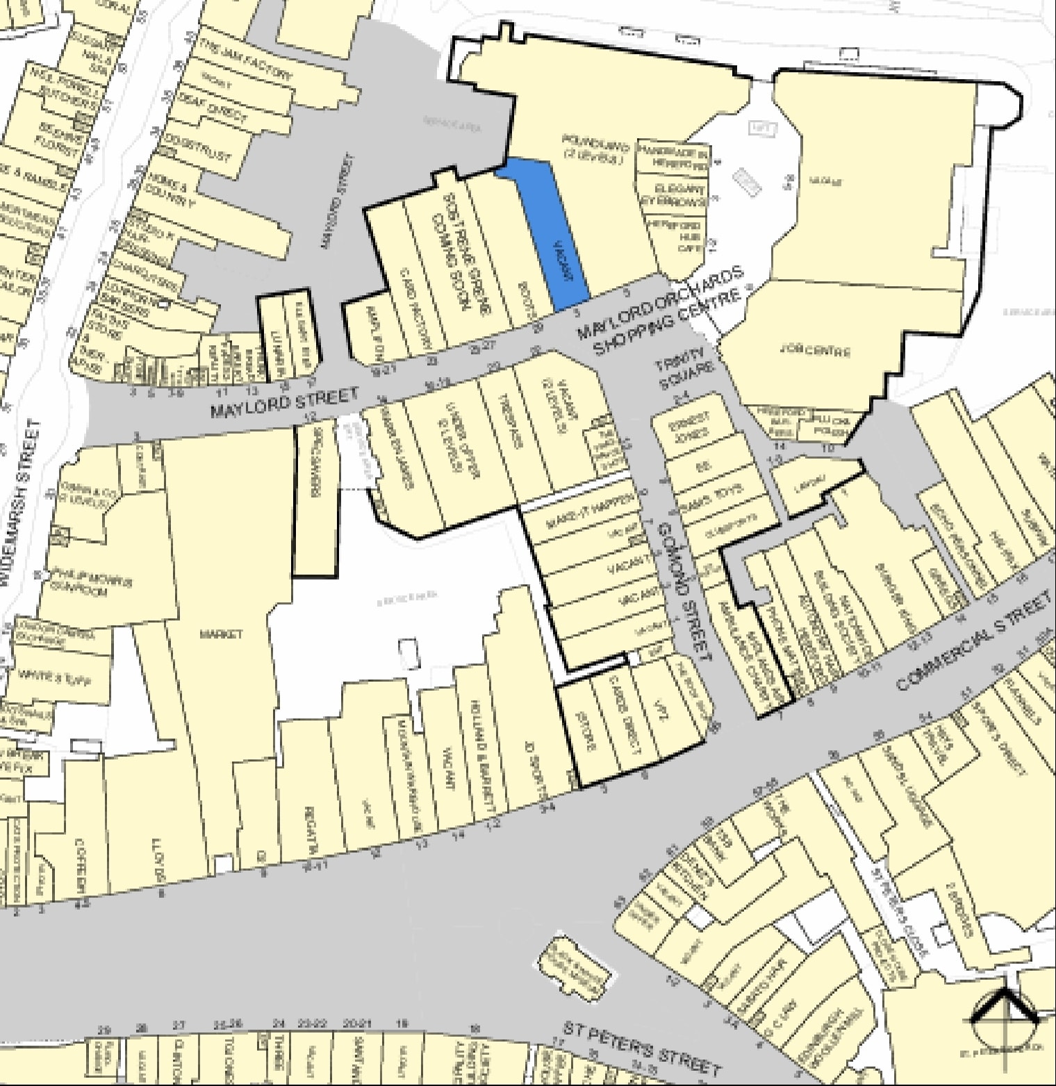 Trinity Sq, Hereford to rent Plat Map- Image 1 of 2