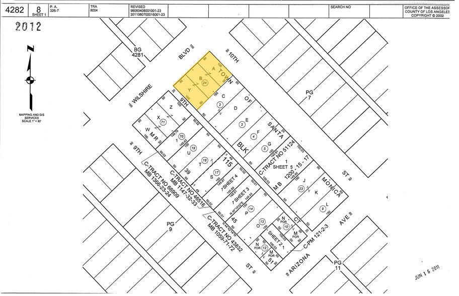 920-926 Wilshire Blvd, Santa Monica, CA for rent - Plat Map - Image 3 of 7