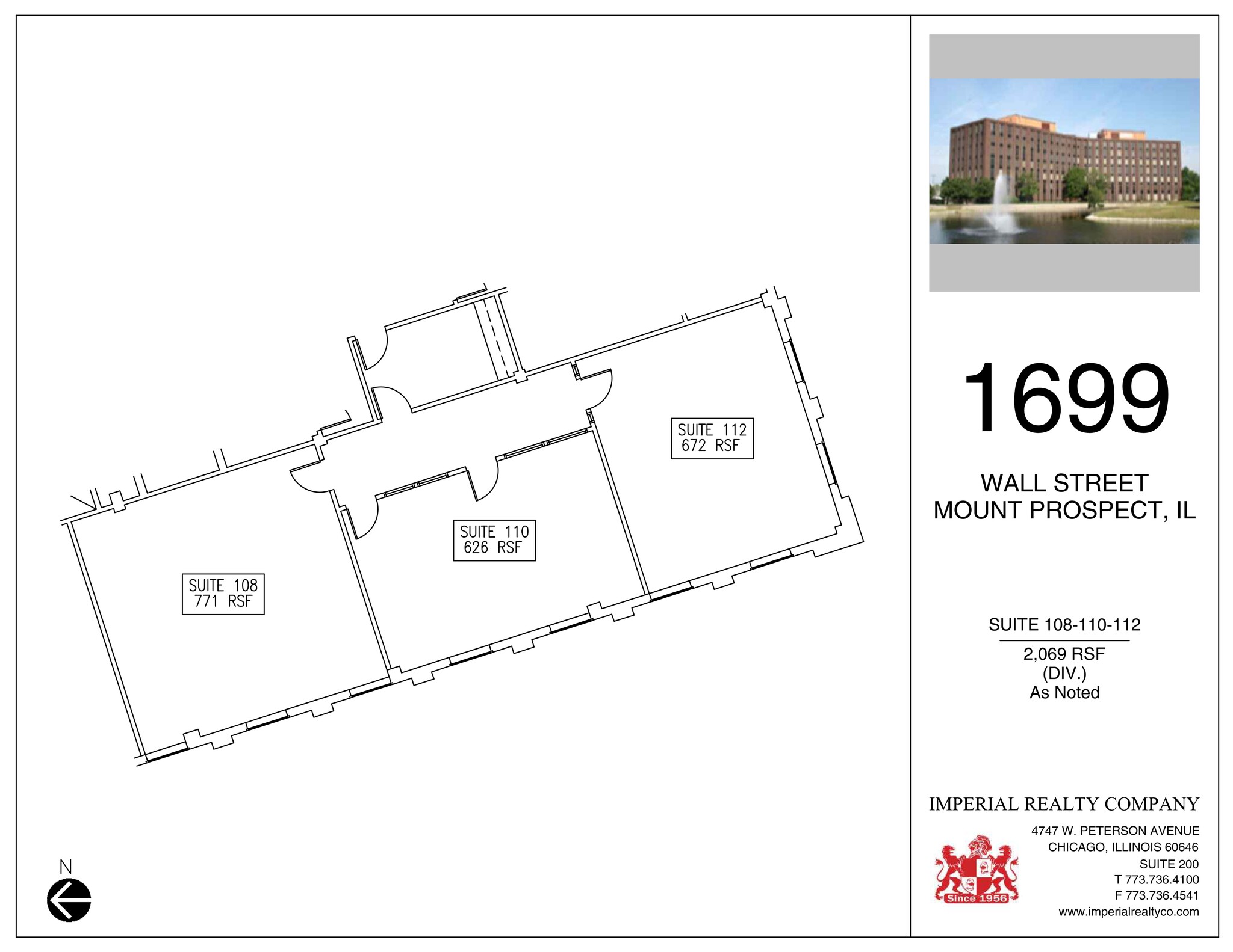 1699 Wall St, Mount Prospect, IL to rent Site Plan- Image 1 of 1