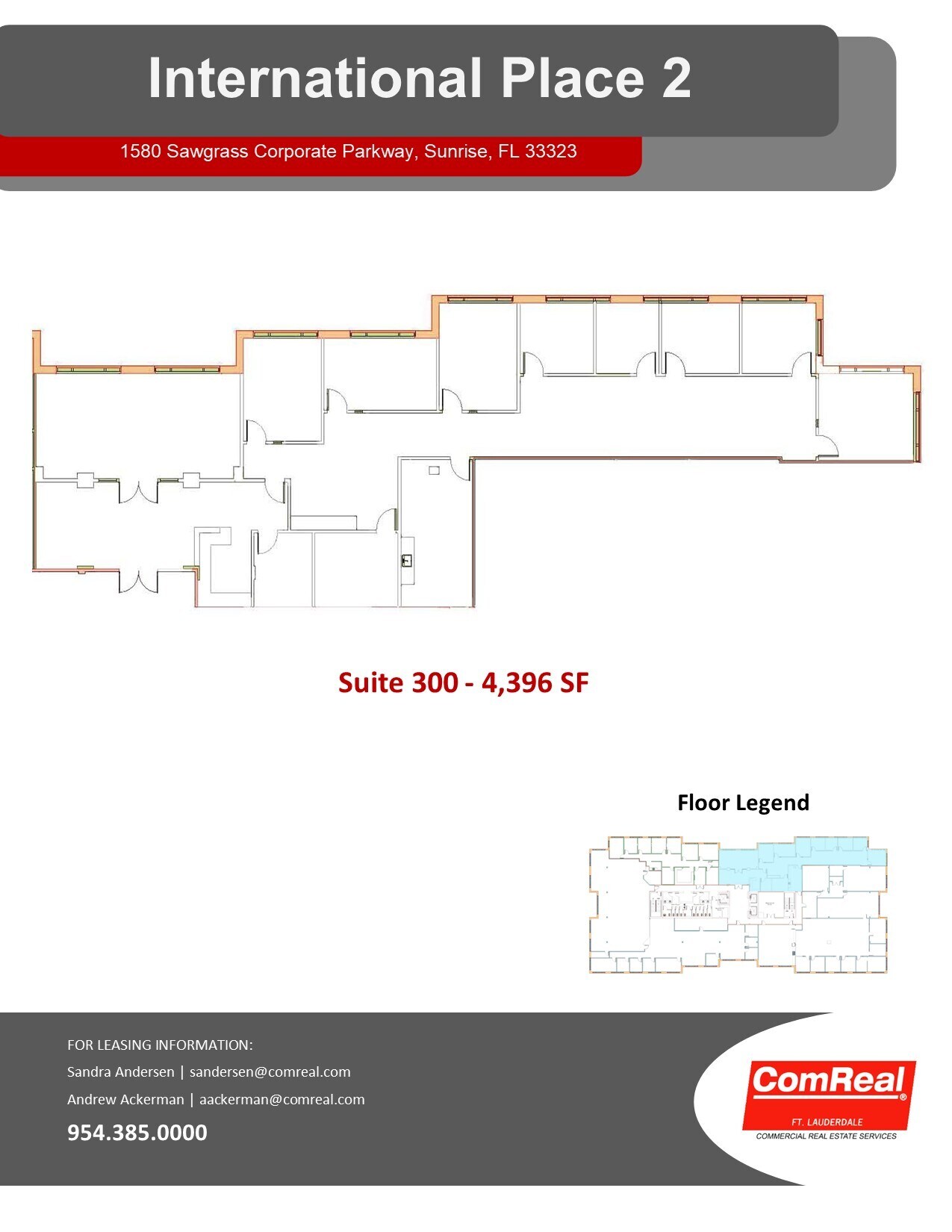 1580 Sawgrass Corporate Pky, Sunrise, FL for rent Floor Plan- Image 1 of 2