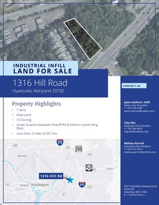 More details for 1316 Hill Rd, Hyattsville, MD - Land for Sale