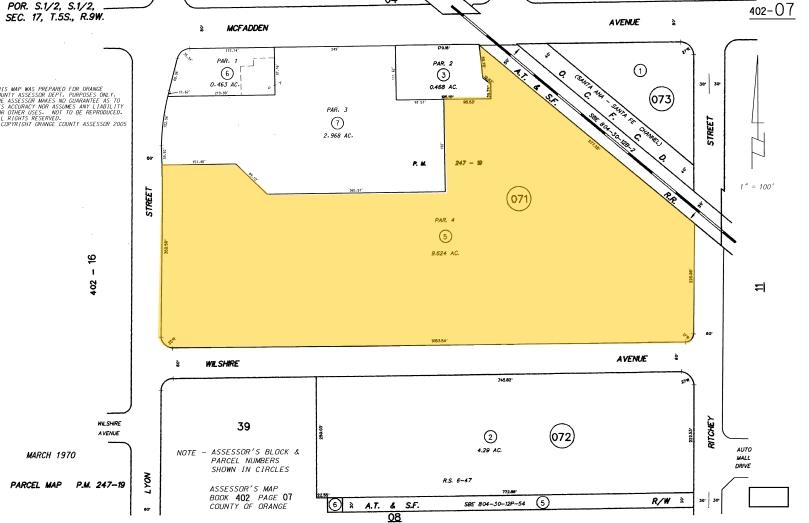 1815 E Wilshire Ave, Santa Ana, CA for rent - Plat Map - Image 2 of 3