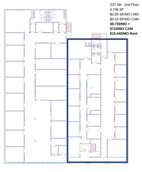 237 N Central Ave, Glendale, CA for rent - Floor Plan - Image 3 of 3