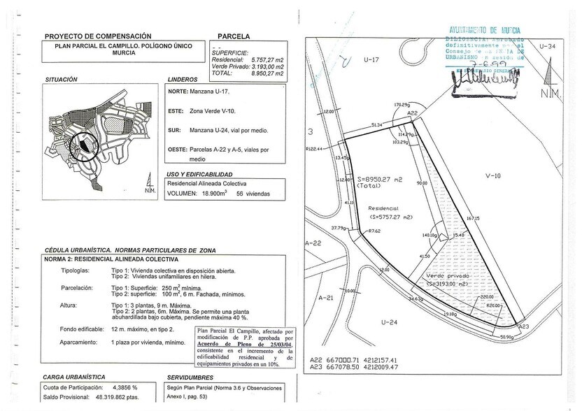Land in Murcia, Murcia for sale - Site Plan - Image 2 of 2