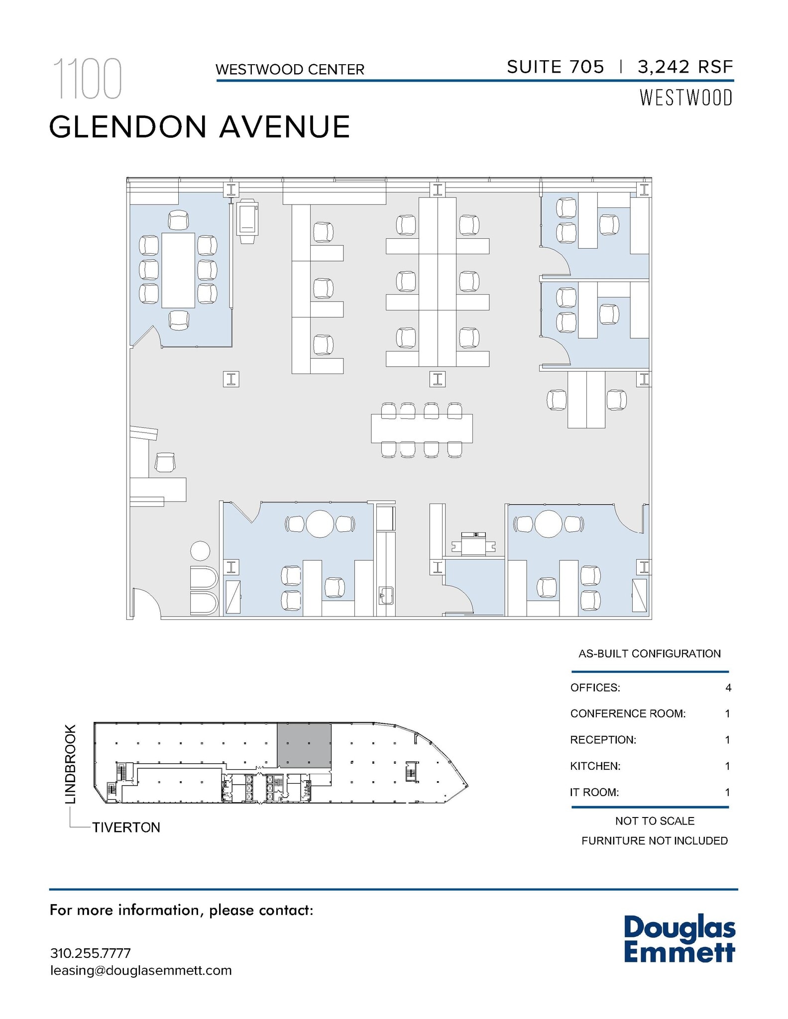1100 Glendon Ave, Los Angeles, CA to rent Floor Plan- Image 1 of 1