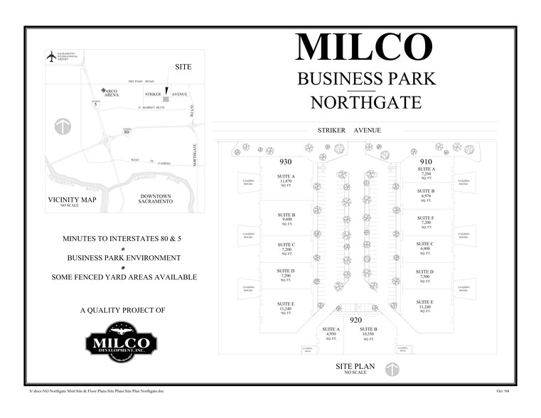 910 Striker Ave, Sacramento, CA for rent - Site Plan - Image 1 of 12