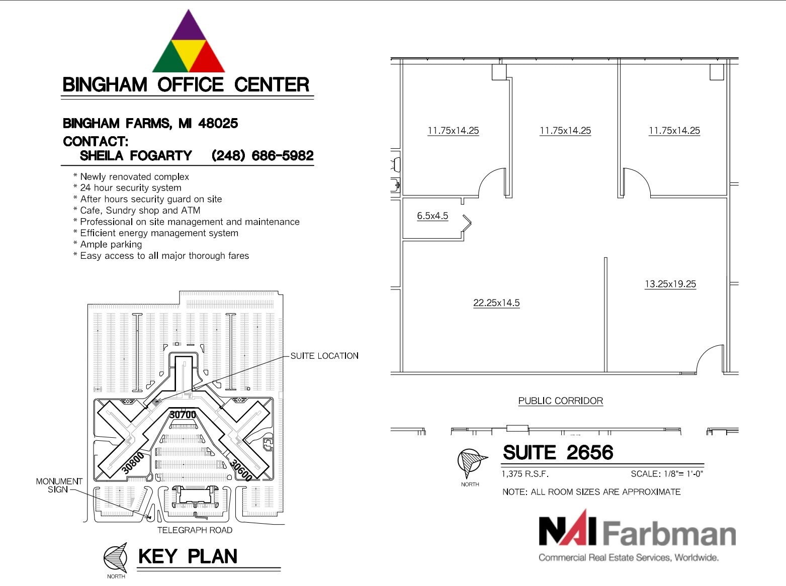 30600-30700 - 30800 Telegraph Rd, Bingham Farms, MI to rent Floor Plan- Image 1 of 2