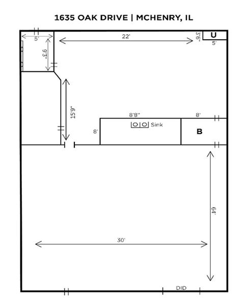 1627-1635 Oak Dr, Mchenry, IL for rent - Floor Plan - Image 3 of 3