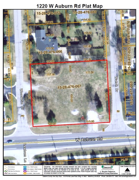 1220 W Auburn Rd, Rochester Hills, MI for sale - Plat Map - Image 2 of 4